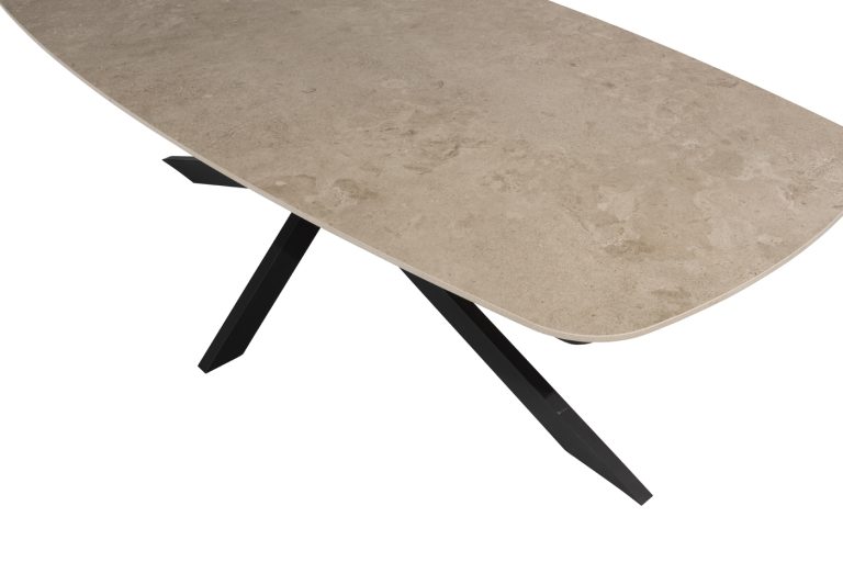 Taste 4SO Rhodos dining stoel + Prado tafel met keramisch tafelblad barrel antraciet 240 cm