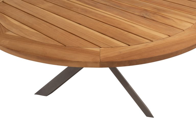 Taste 4SO Prado tafelblad teak 160 cm. Ø Prado onderstel terre voor 160 cm. Ø ronde tafel