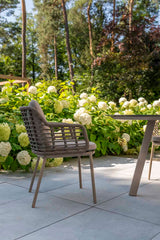 Taste 4SO Puglia dining stoel + Manolo tafel latte met geprint keramiek tafelblad 240 cm