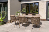 Taste 4SO Puglia dining stoel + Manolo tafel latte met geprint keramiek tafelblad 240 cm