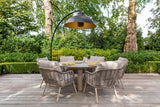 Taste 4SO Puglia low dining stoel + Donato low dining tafel 160 Ø cm latte