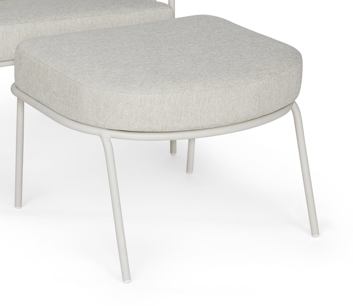 Suns Revello voetenbank Camel sand frame camel sand rope naturel gravel kussens