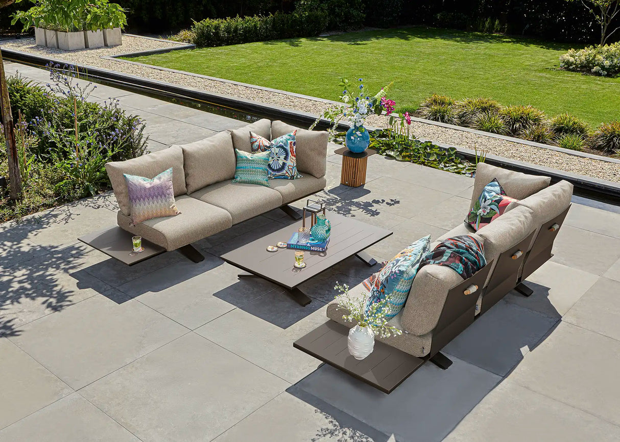Suns Stockholm lounge set 3 pcs:2 x  3-seater with corner and side table, 140 x 80 cm
