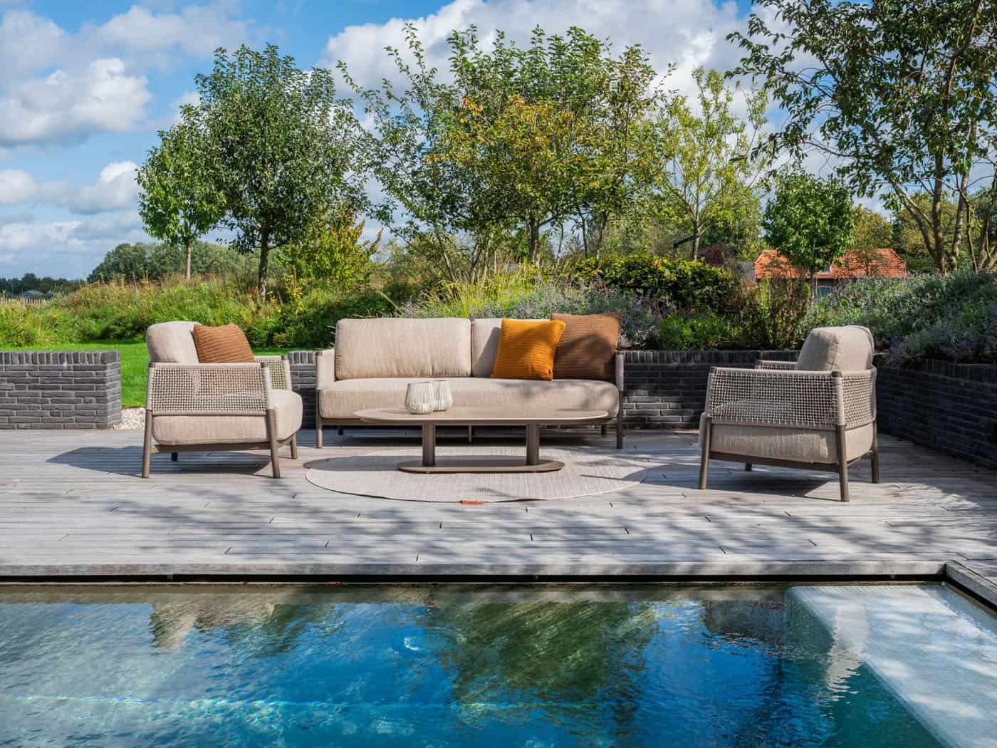 4 Seasons Outdoor Savanne 3-zits bank incl. 3 kussens