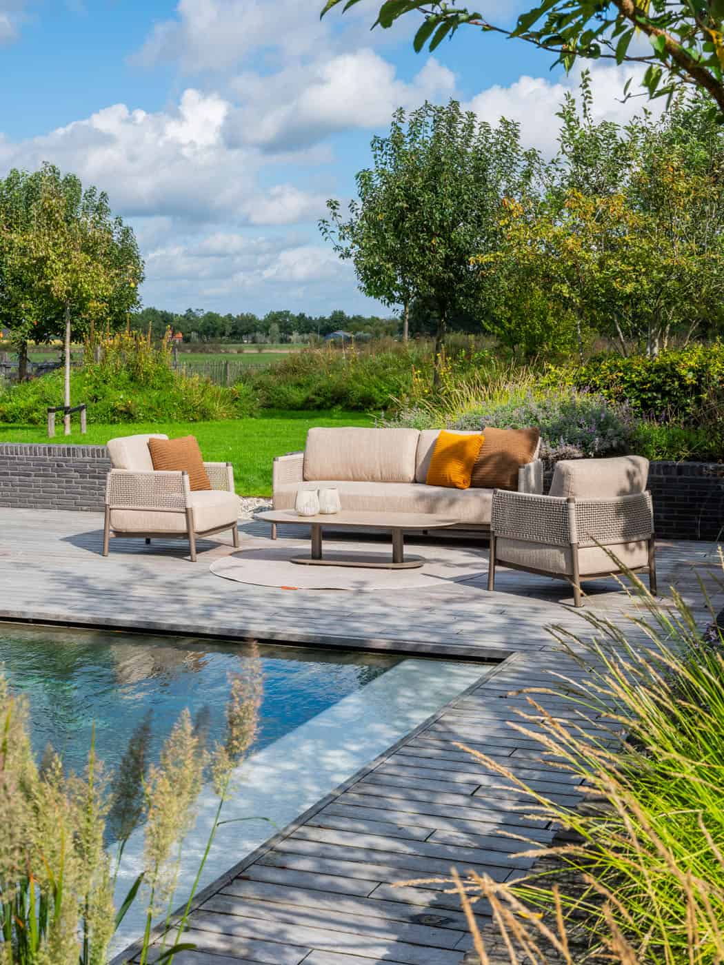 4 Seasons Outdoor Savanne 3-zits bank incl. 3 kussens