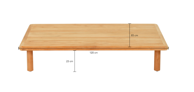 Apple Bee Sling coffee tafel 120x85cm teak