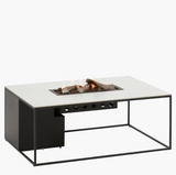 Cosi Cosidesign Line vuurtafel black frame - white marble look blad