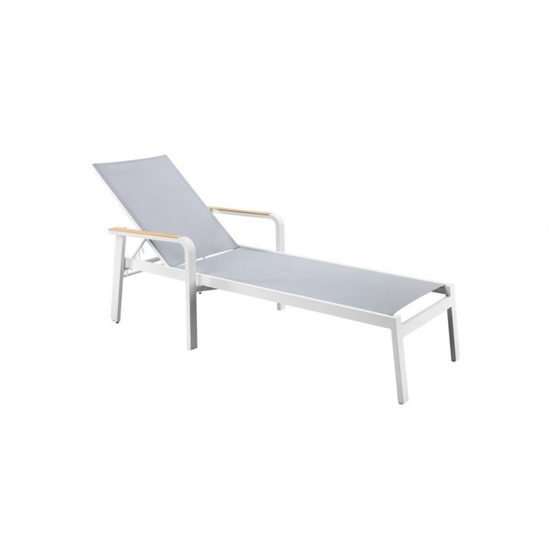 Suns Tutti lounger MW | white grey textileen | tea