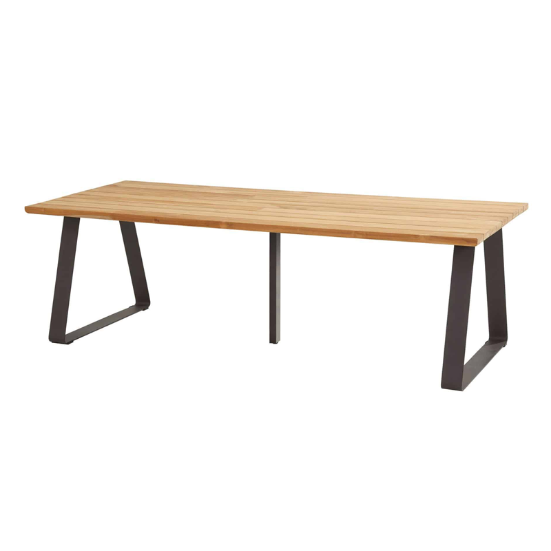 Taste 4SO Basso teak tafel 240x100cm met antraciet onderstel