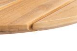 Taste 4SO Rhodos chaise lounge bank + 4 Seasons Outdoor Verdi salontafel teak 73 Ø cm