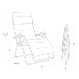Lafuma Futura gepolsterde BeComfort Zero-Gravity Relaxstoel moka