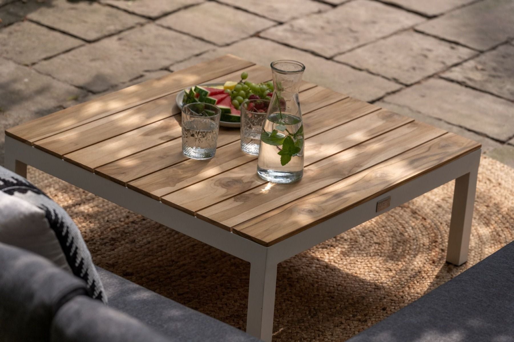 Exotan La Vida loungeset teak antraciet frame inclusief kussens