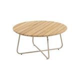 4 Seasons Outdoor Verdi salontafel teak 73 cm. Ø (H 35) latte