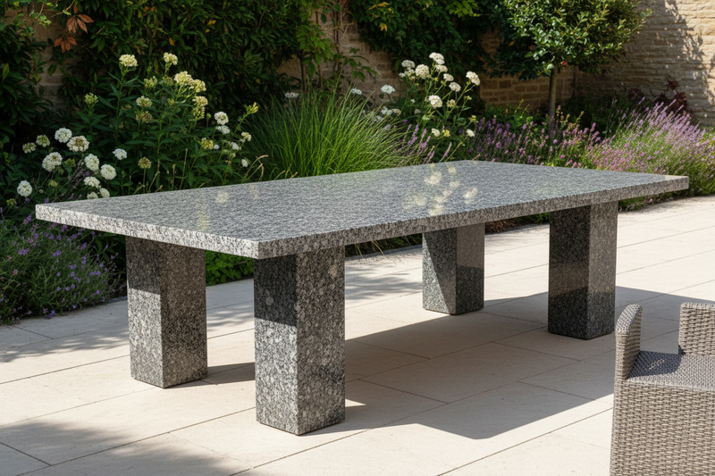 granieten tuintafel