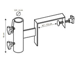 Platinum top railing 18cm, Ø38mm antraciet