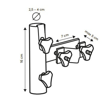 Platinum Vertical round railing, Ø38mm antraciite