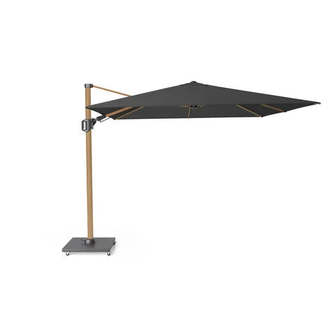 Platinum Challenger T² 300x300cm premium teaklook frame faded black doek