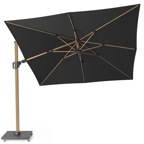Platinum Challenger T² 300x300cm premium teaklook frame faded black doek