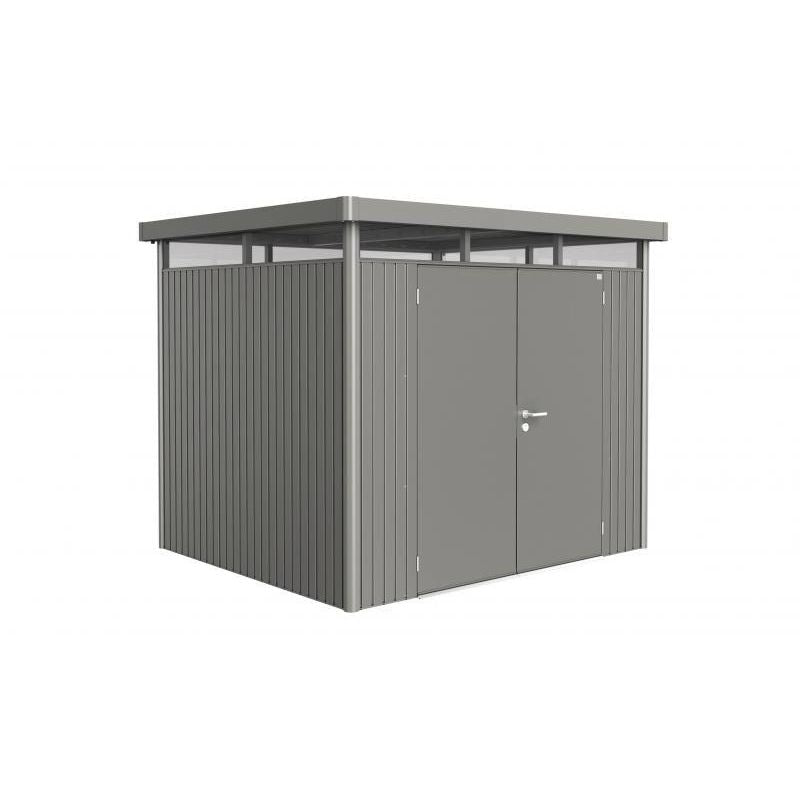 Biohort Highline H3 dubbele deur kwartsgrijs metallic BDH 275 x 235 x222