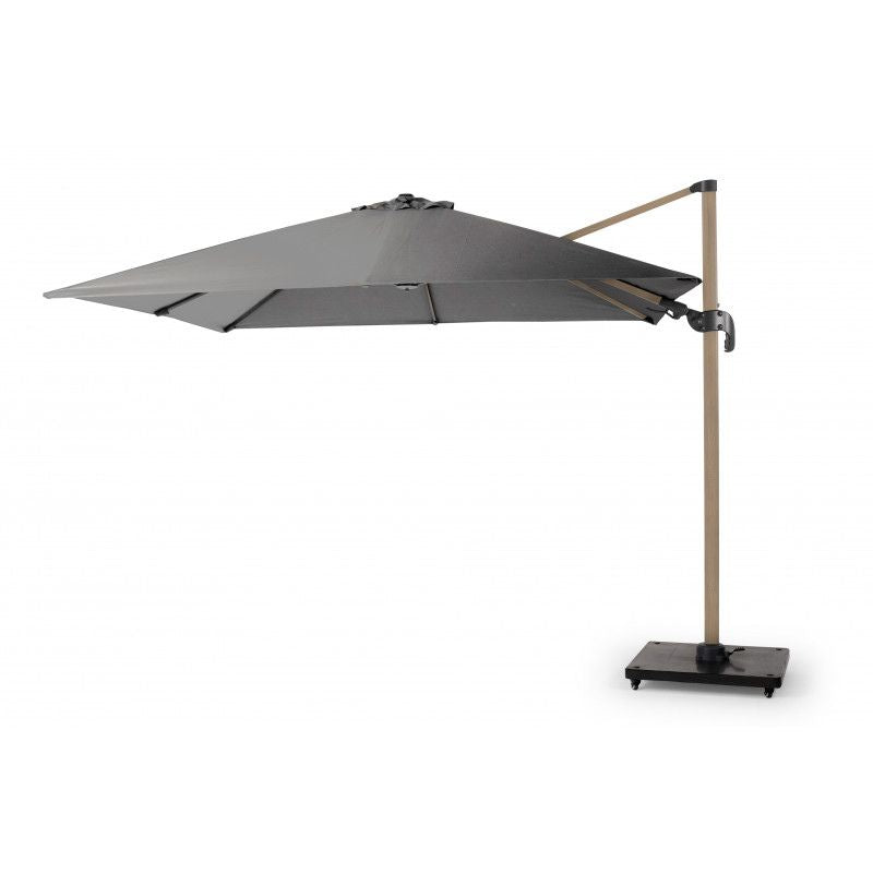 Tierra Outdoor Banus zweefparasol 300 x 300 houtlook frame antraciet doek