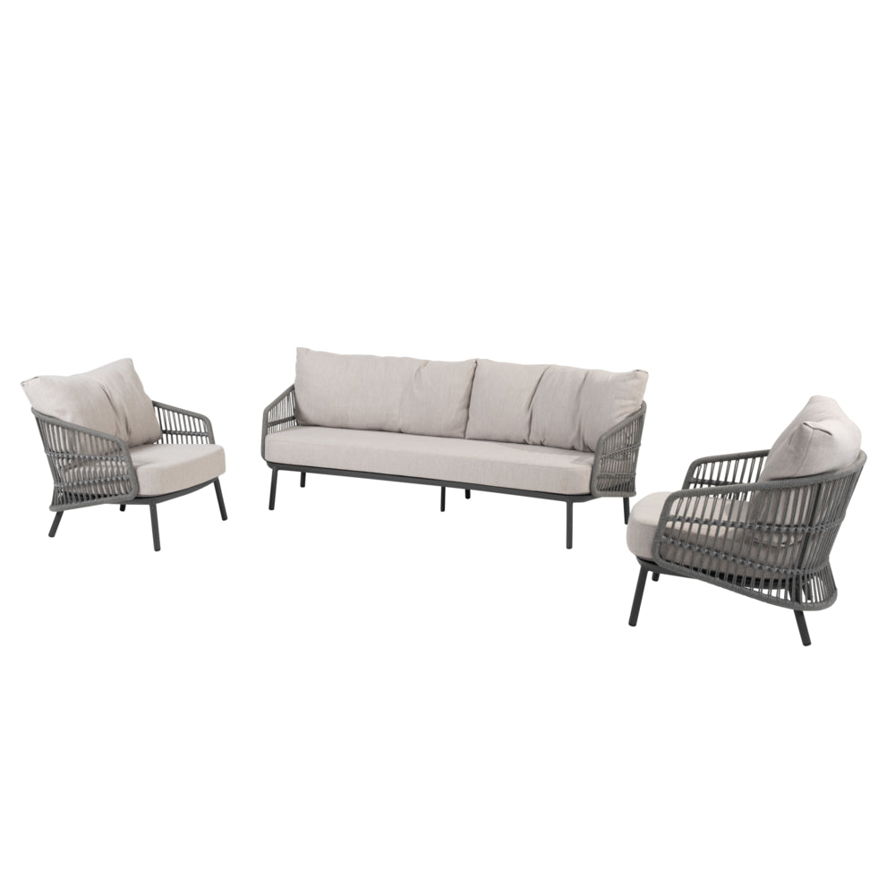 Taste 4SO Alicante loungeset: 3-zits bank + 2x lounge stoel