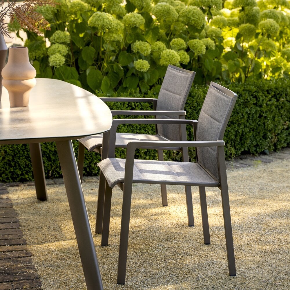 Taste 4SO Manolo eettafel terre met printed keramiek top 180 x 95 cm