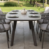 Taste 4SO Manolo eettafel terre met printed keramiek top 240 x 103 cm
