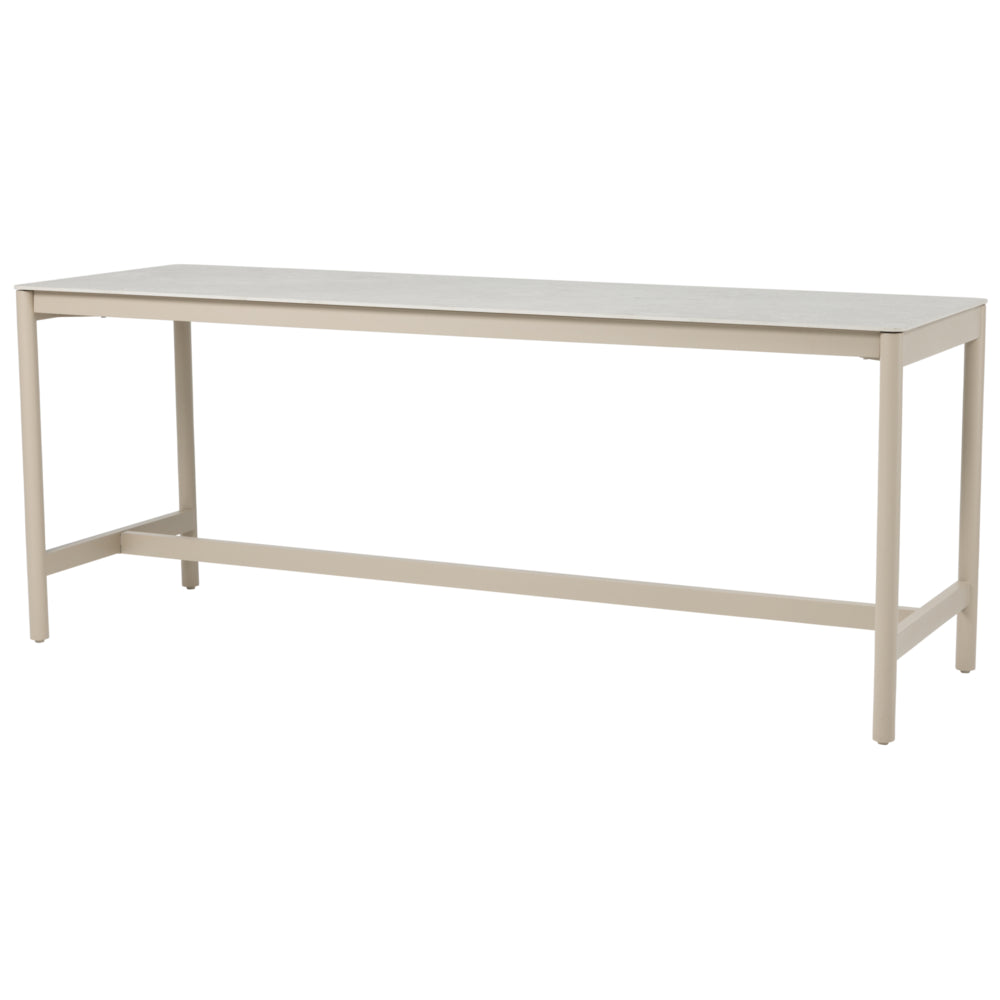 Taste 4SO Soho high dining tafel latte met keramisch tafelblad 220 x 75 cm (H 95)