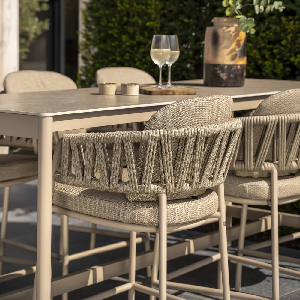 Taste 4SO Soho high dining tafel latte met keramisch tafelblad 220 x 75 cm (H 95)