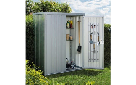 Biohort tuinkast 155x83x182x50cm zilver metallic