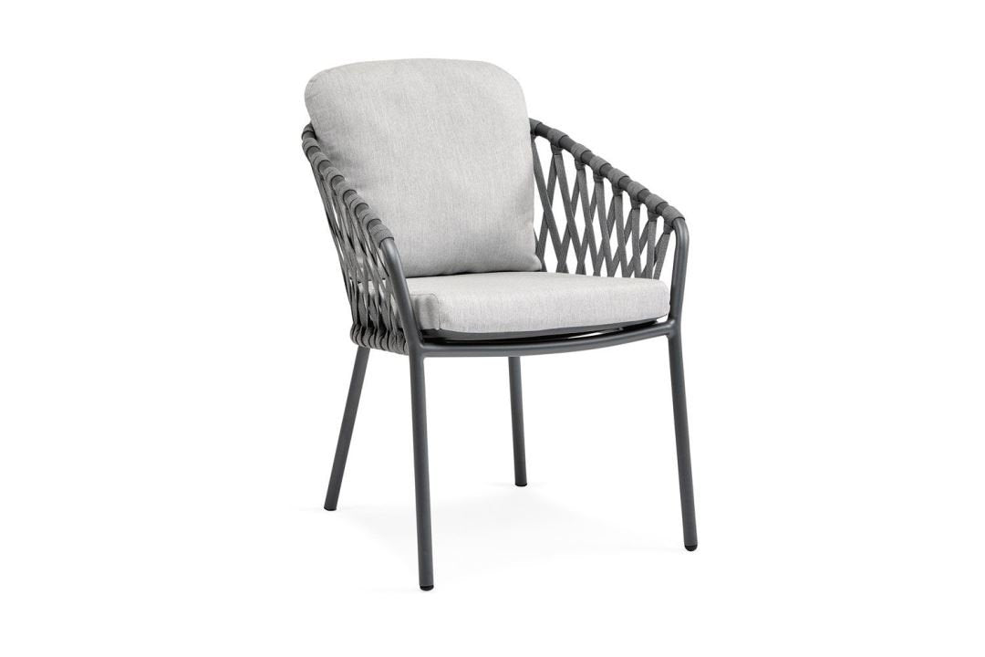 Suns Nappa dining chair MRG mix macrame grey rope