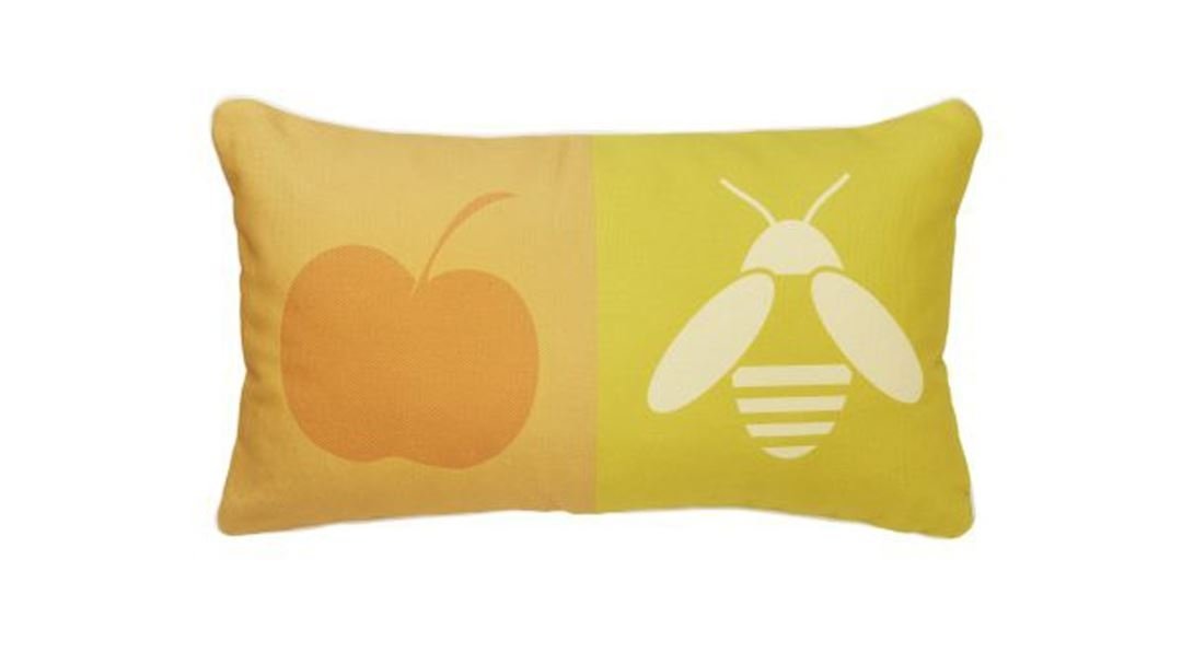 Applebee small pillow 55x30 cm geel