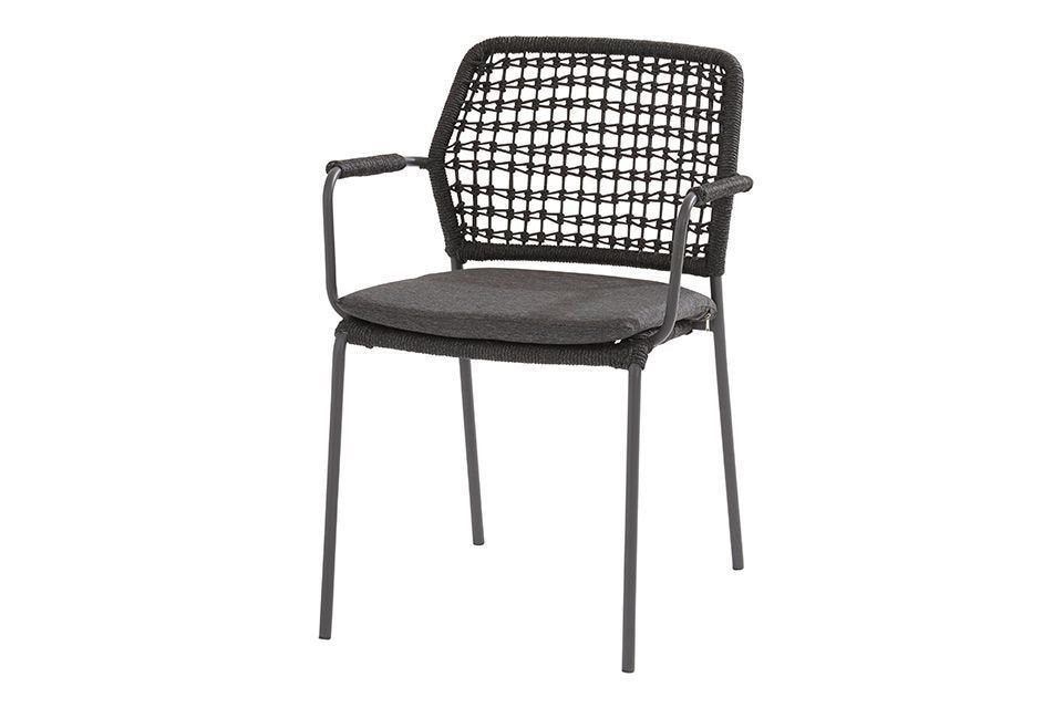 4SO Barista stacking chair Anthracite with cushion