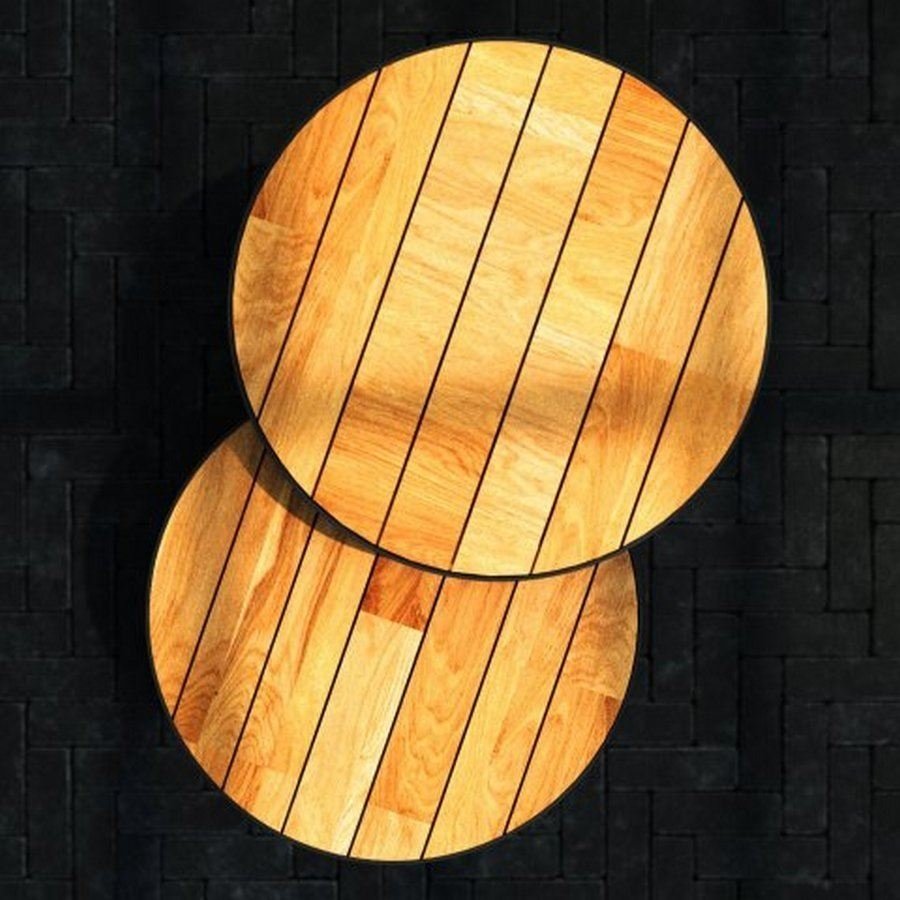 4SO Strada CT Natural teak round 58,5cm stainless