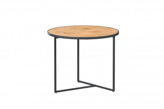 4SO Strada sidetable Natural teak round 55cm