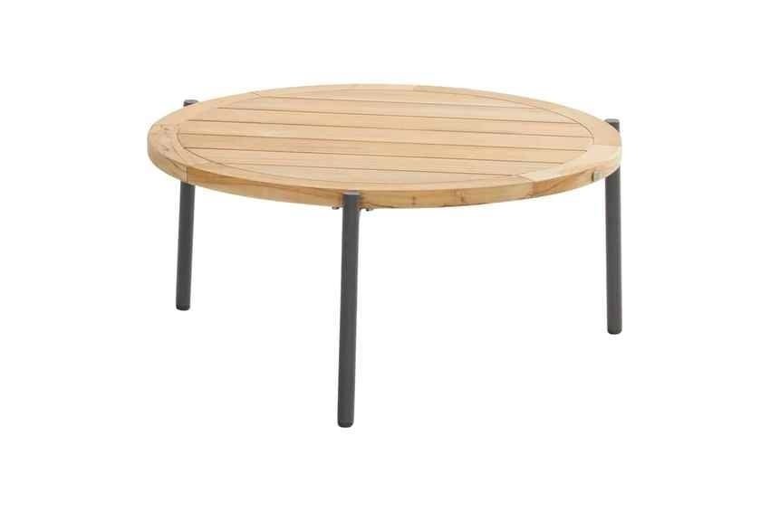 4 Seasons Outdoor Yoga coffee table Anthracite Natural teak 90 cm (H40)