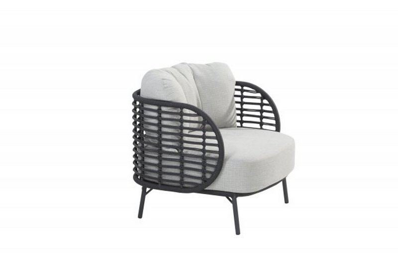 4 Seasons Outdoor Fabrice living chair Anthracite with 2 cushions