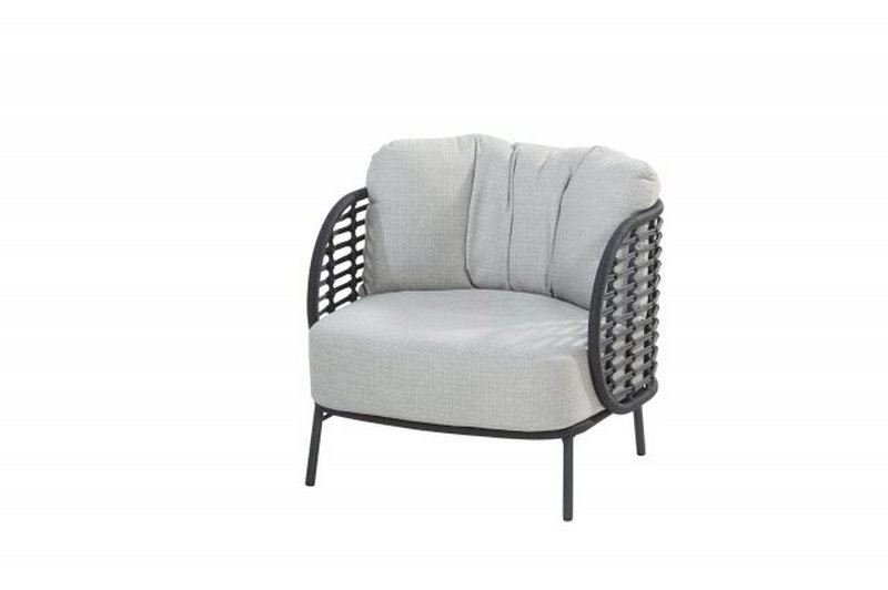 4 Seasons Outdoor Fabrice living chair Anthracite with 2 cushions