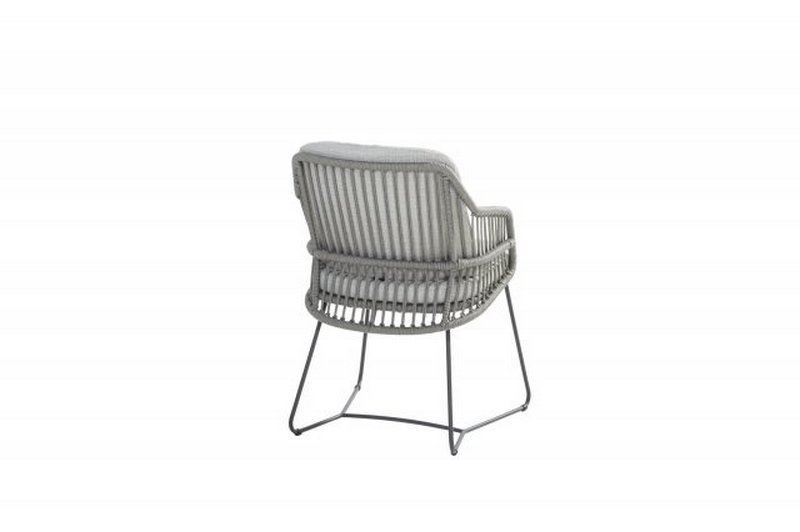 4 Seasons Outdoor Sempre dining chair Anthracite Silver Grey with 2 cushions