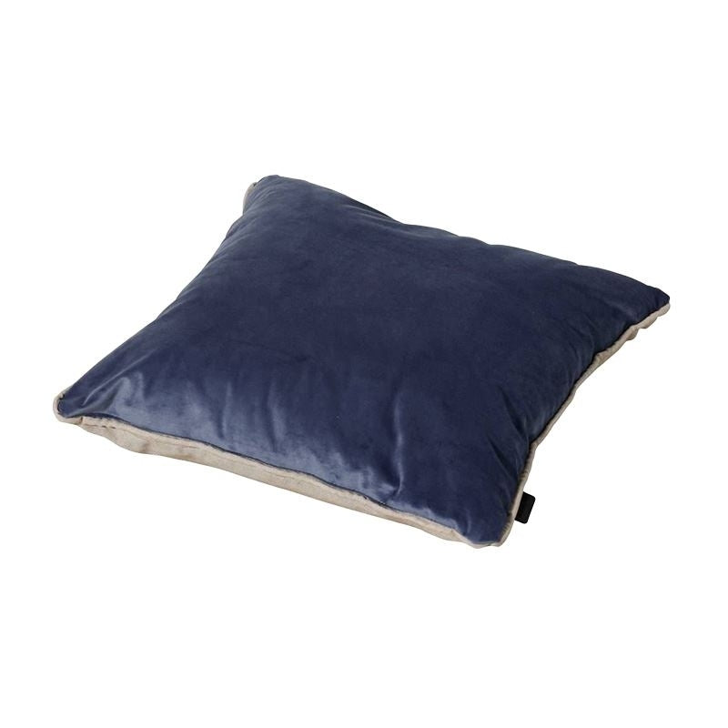 Madison kussen 45x45 velvet dark blue piping panam