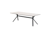 Garden Impressions Ragussa tafel 220x100xH72 carbon zwart light teak houtlook