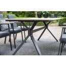 Garden Impressions Ragussa tafel 220x100xH72 carbon zwart light teak houtlook