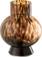 Lifestyle VAAS BOL STIP BRUIN GLAS SMALL (17x17x21.5cm)